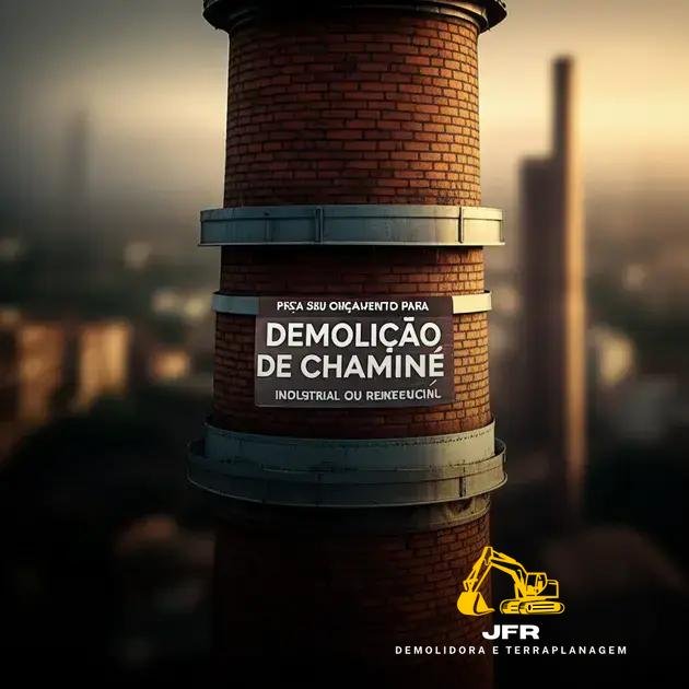 Peça seu orçamento para demolição de chaminé industrial ou residencial